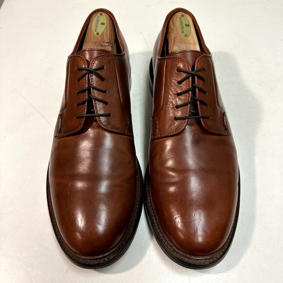 VERY GOOD Grant Stone x J. Crew Ludlow Derby Brown Calf Bench Made 12 D main image 13